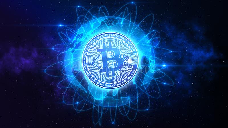Bitcoin Connected Over World Blockchain Technology